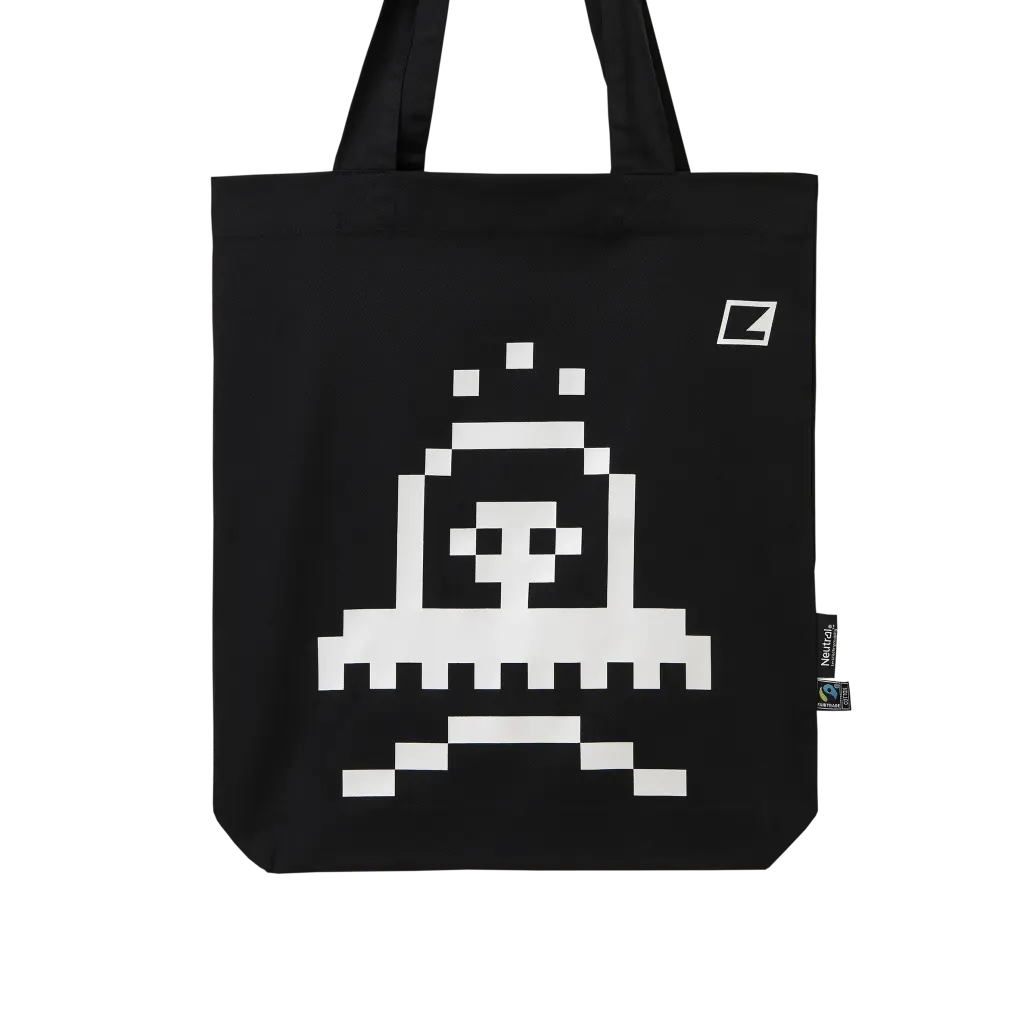 elektron-twill-tote-bag-pixel-icon-stofftragetasche image 1