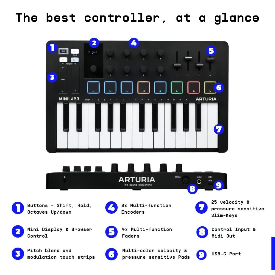 arturia-minilab-3-black-midi-keyboard-25-tasten image 3
