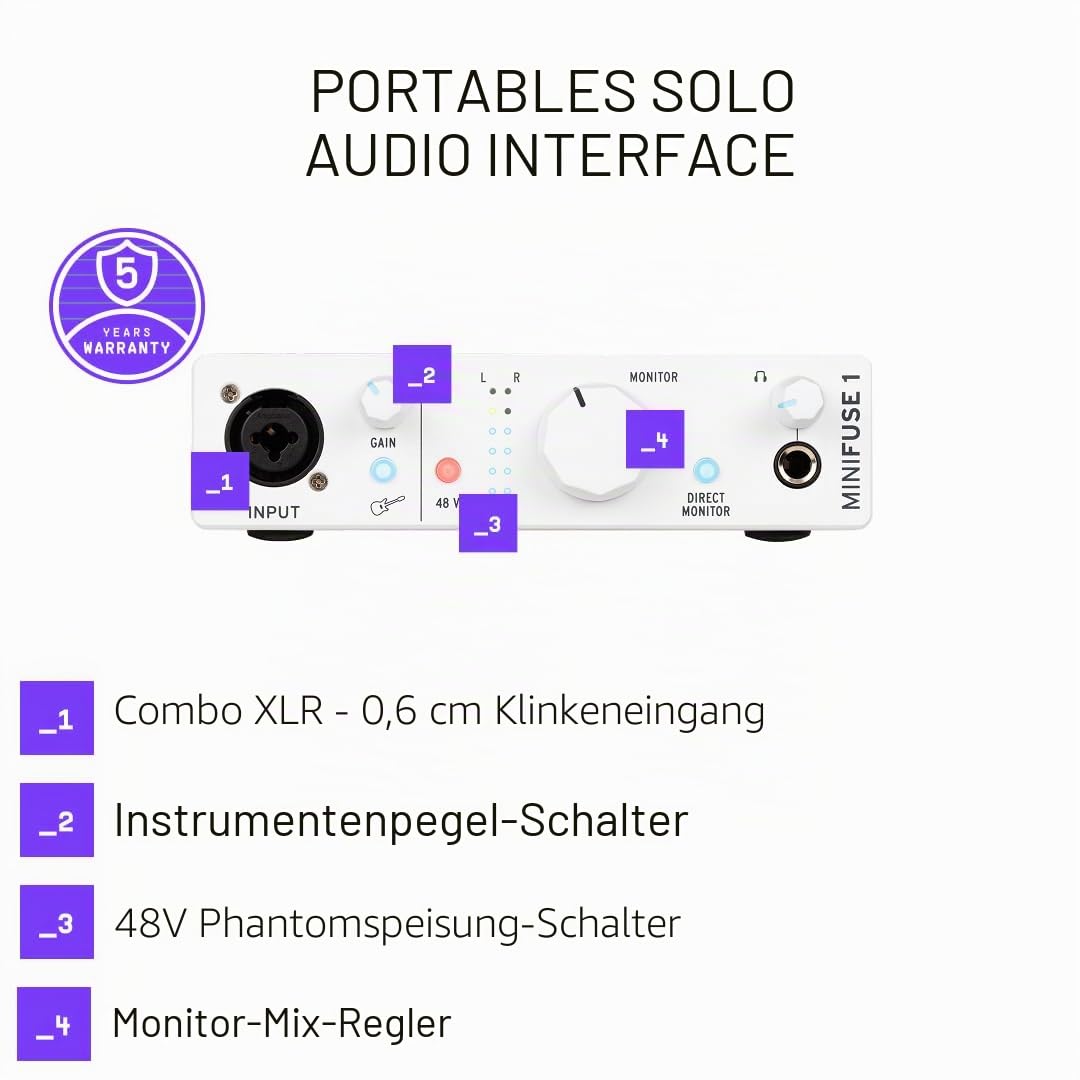 arturia-minifuse-1-wei-kompaktes-usb-audio-interface-f-r-aufnahme-und-dawless-se image 4